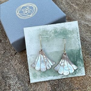 Art Deco Mother of Pearl Earrings